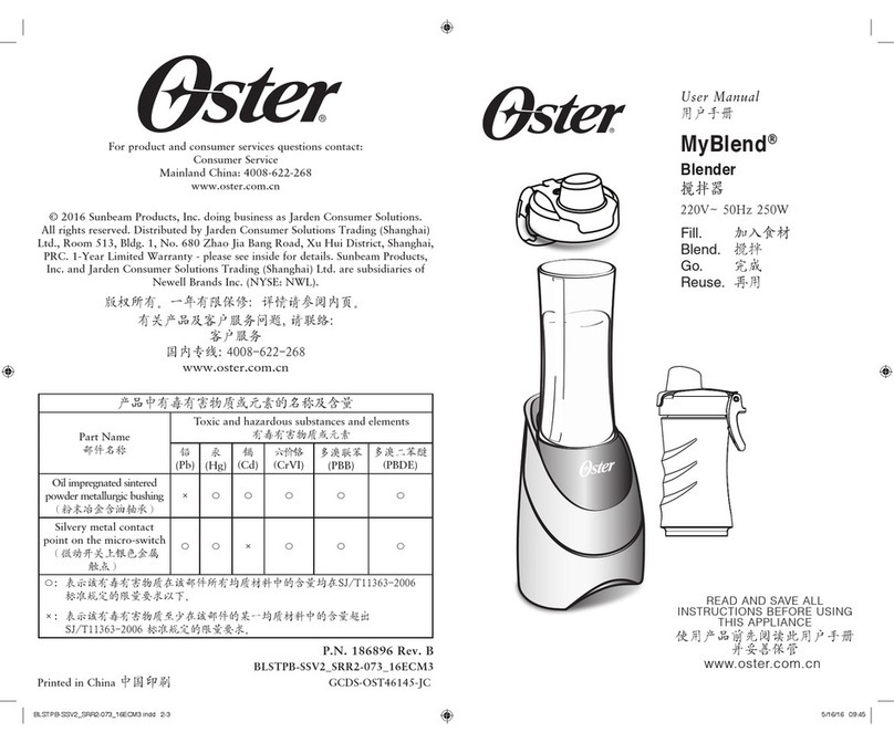 Oster MyBlend User manual
