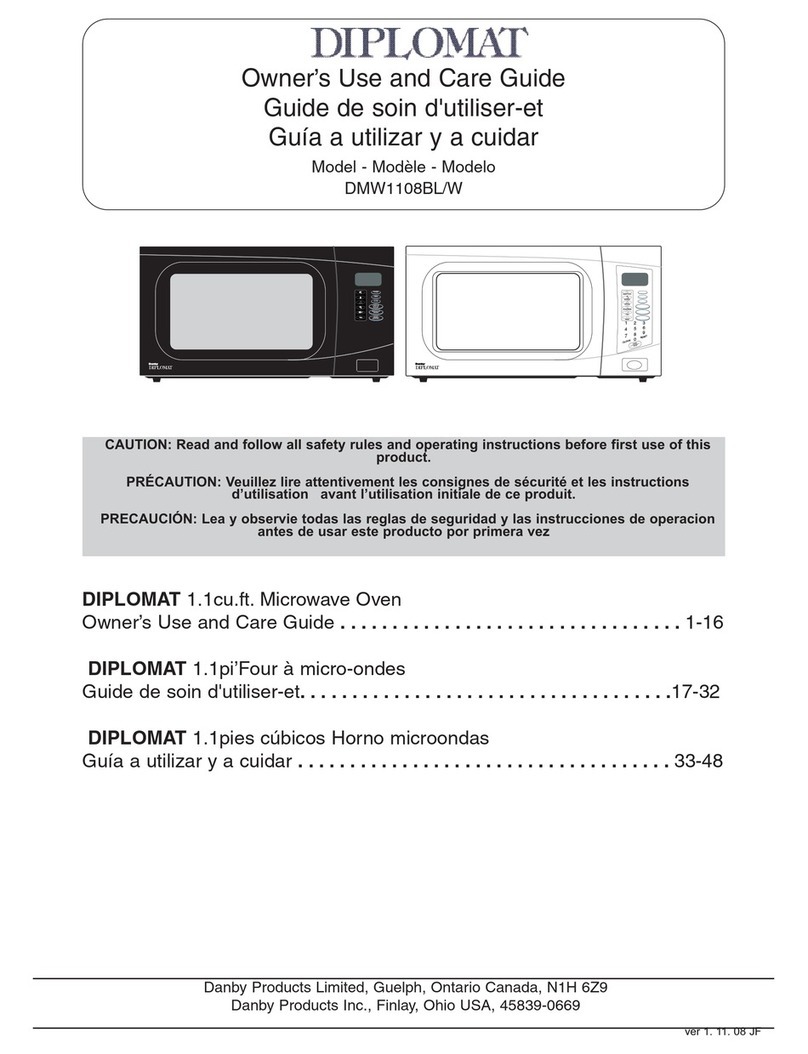 Diplomat DMW1108BL/W Owner's use and care guide