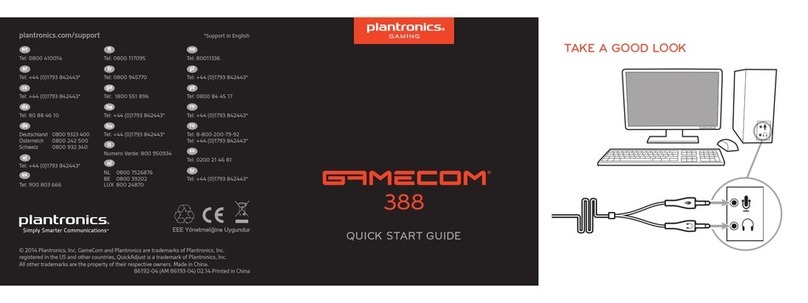 Plantronics GAMECOM 388 User manual