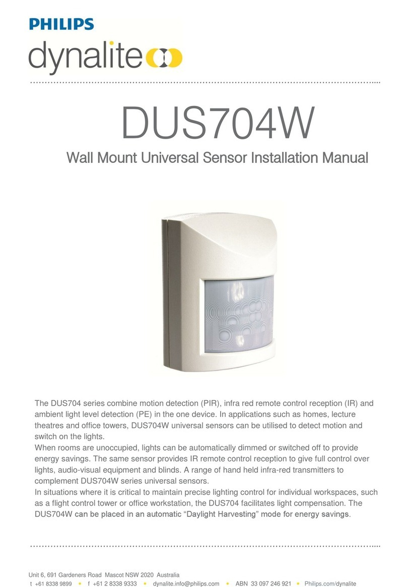 Philips dynalite DUS704W installation manual
