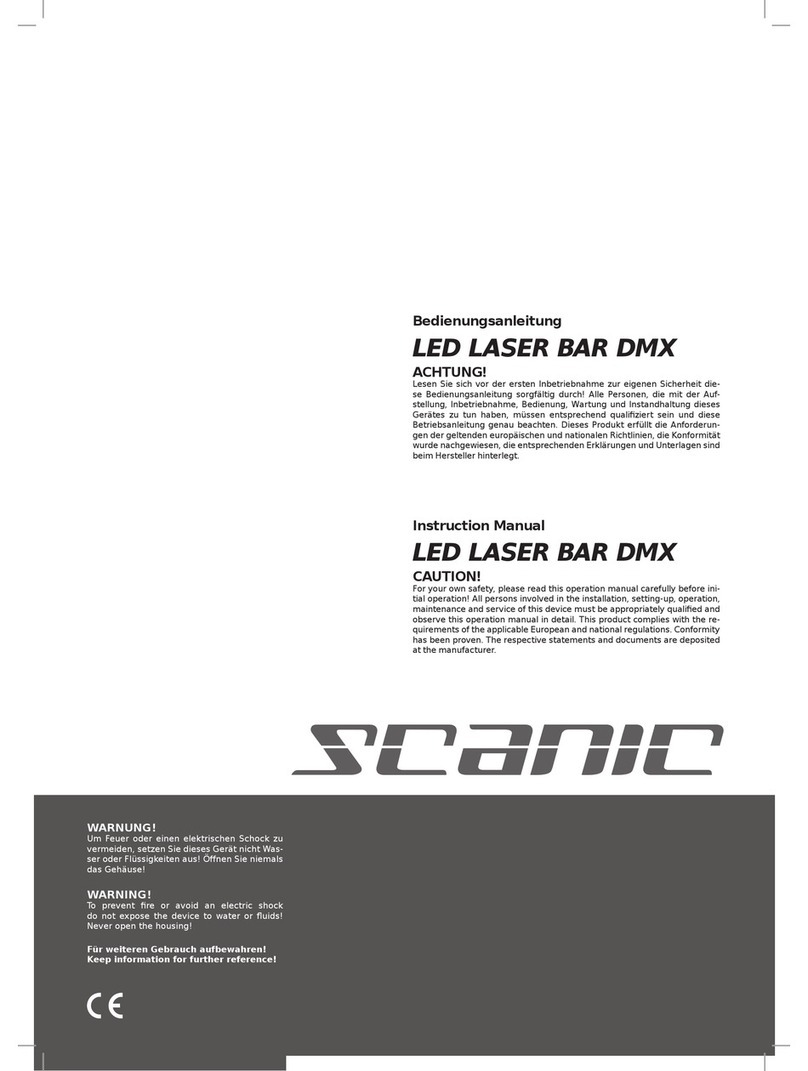 Scanic LED LASER BAR DMX instruction manual