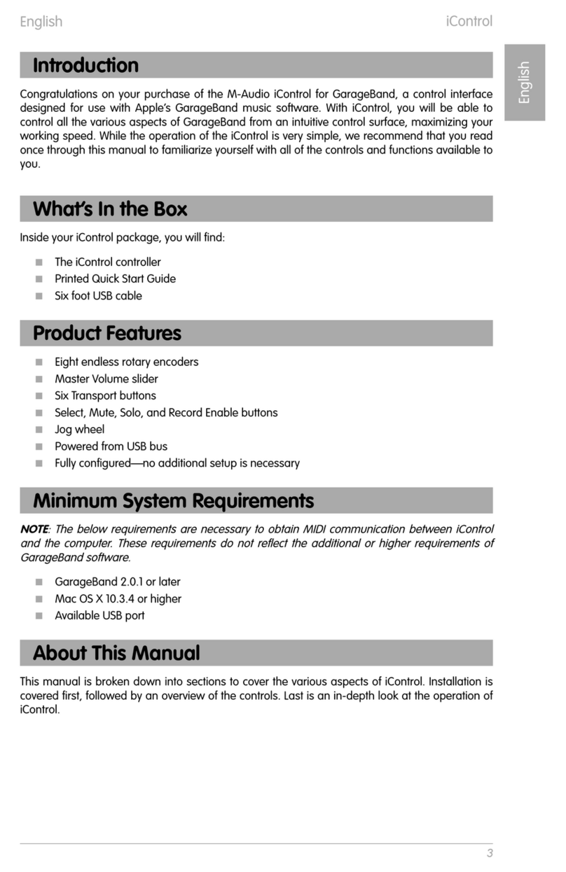 M-Audio iContro user manual