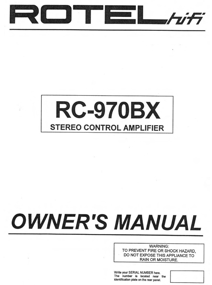 Rotel RC-970BX User manual