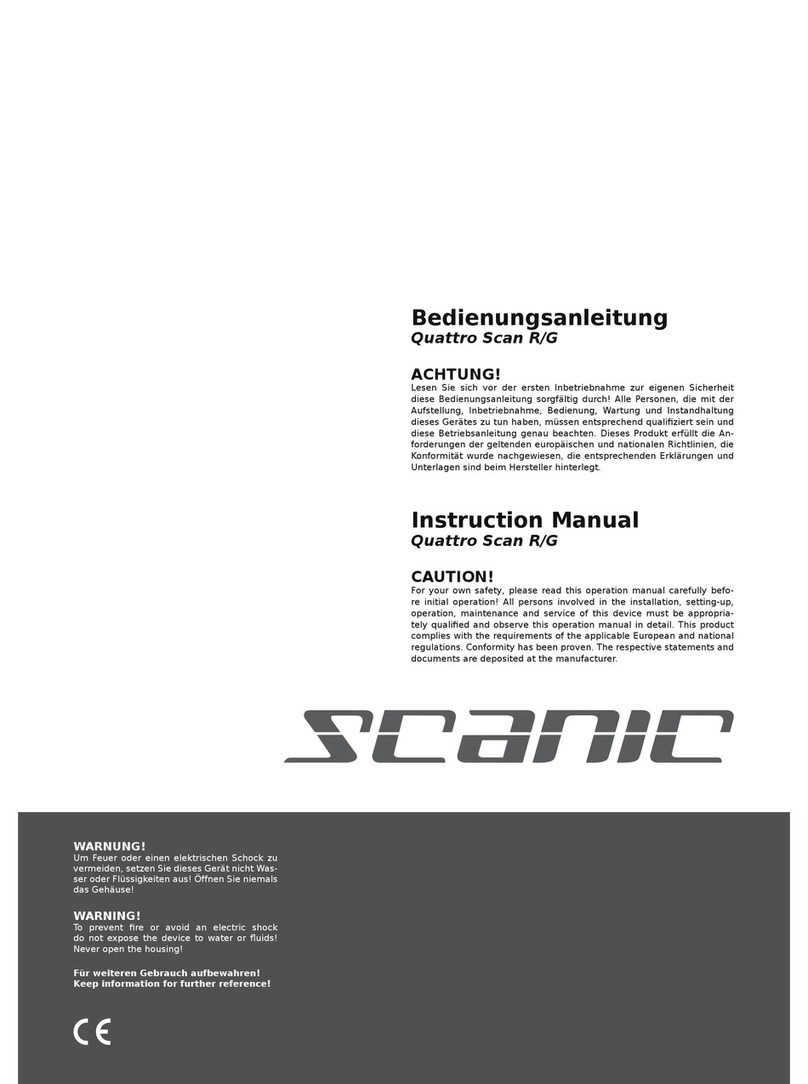 Scanic Quattro Scan R/G instruction manual Scanic Quattro Scan R/G instruction manual