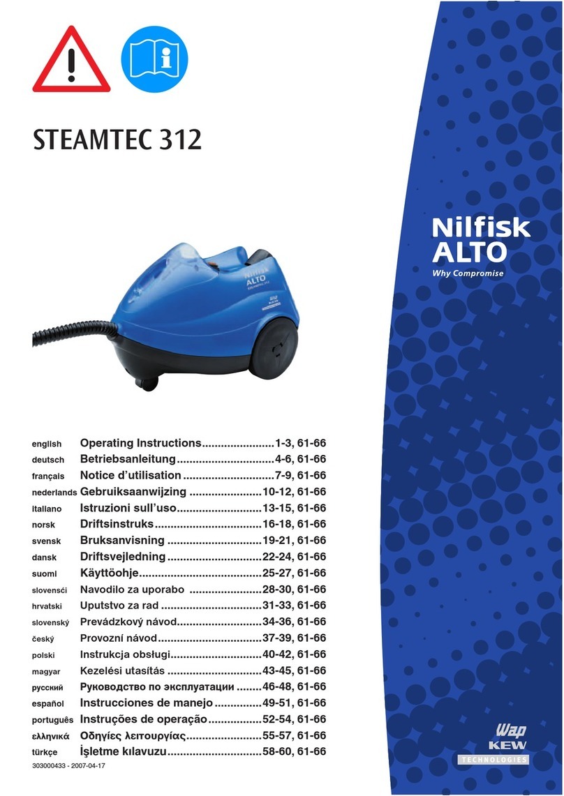 Nilfisk-ALTO Steamtec 312 operating instructions