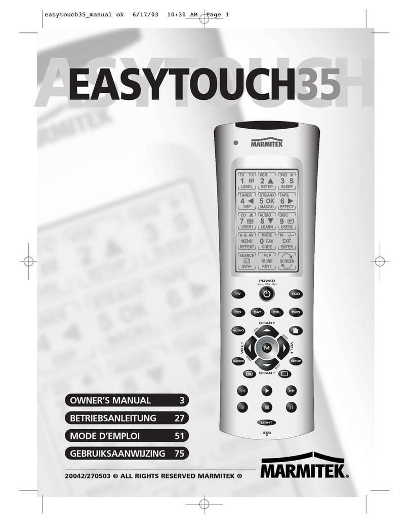 Marmitek EASYTOUCH ET35 User manual Marmitek EASYTOUCH ET35 User manual