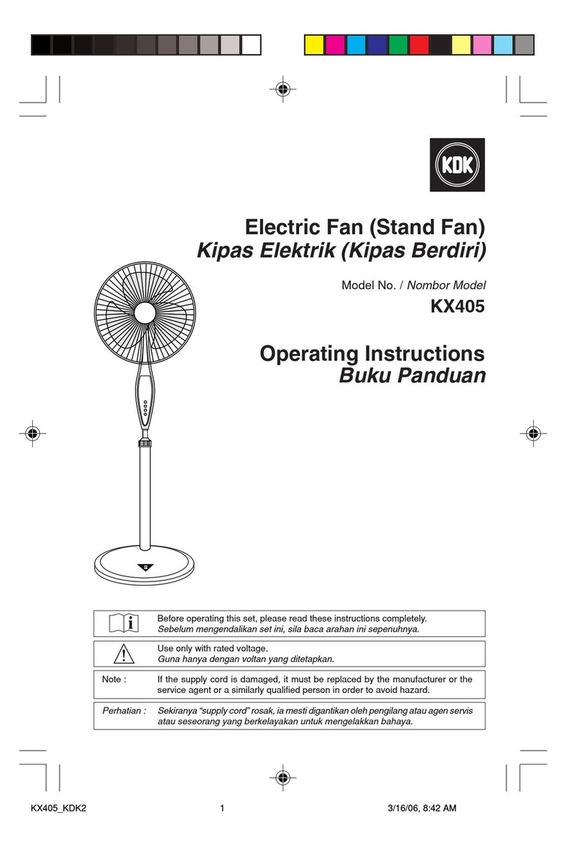 KDK KX405 User manual