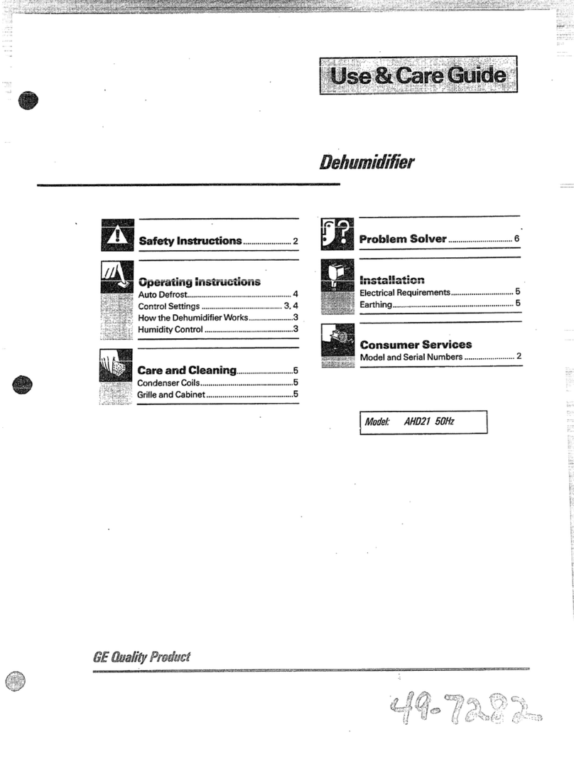 GE AHD21 User manual