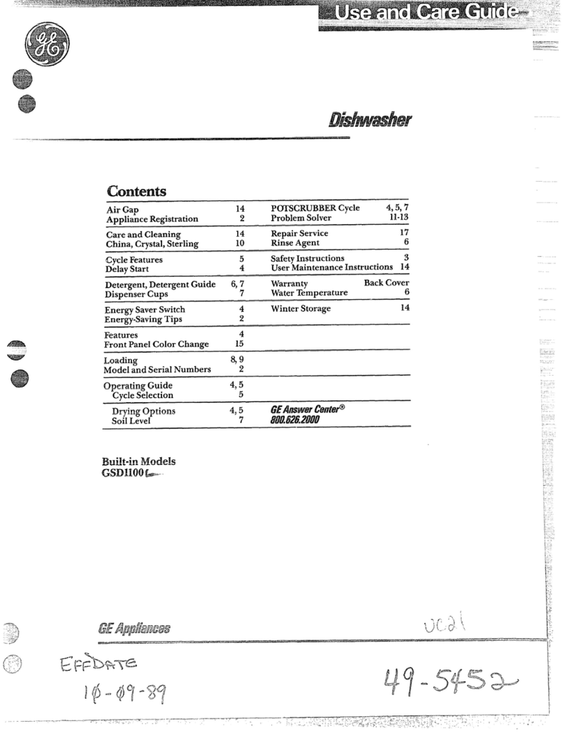 GEAppliances GSD11001 Use and care guide