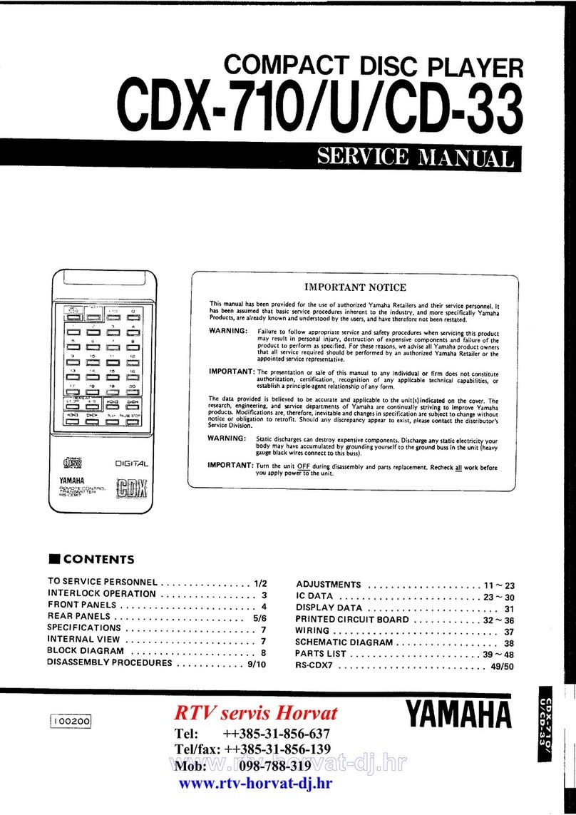 Yamaha CDX-710/U/CD-33 User manual