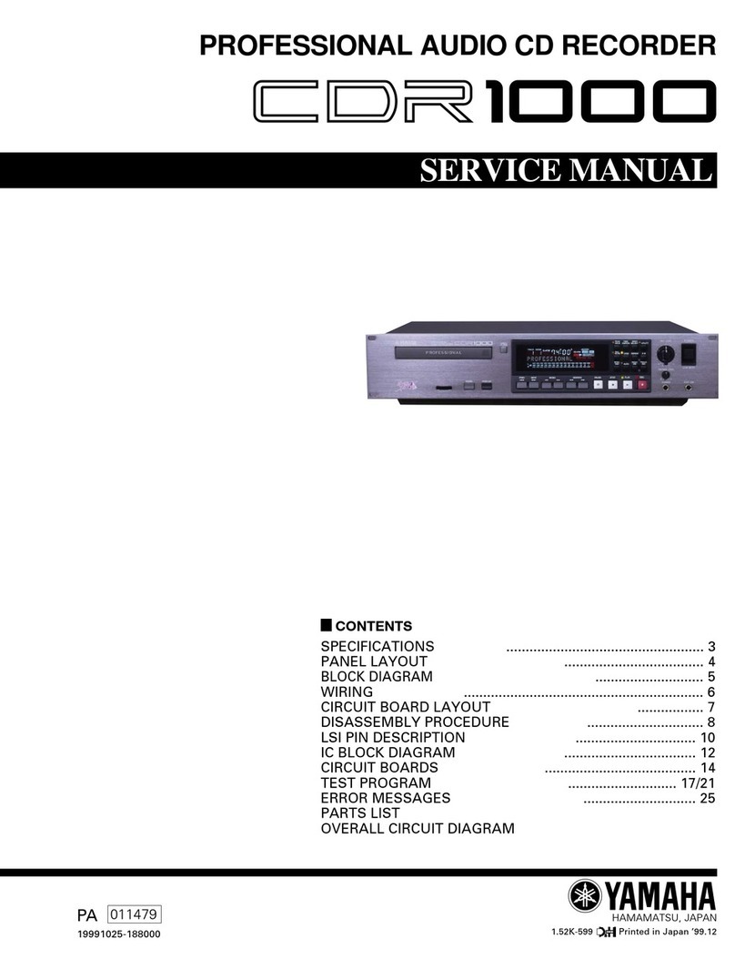 Yamaha CDR1000 User manual