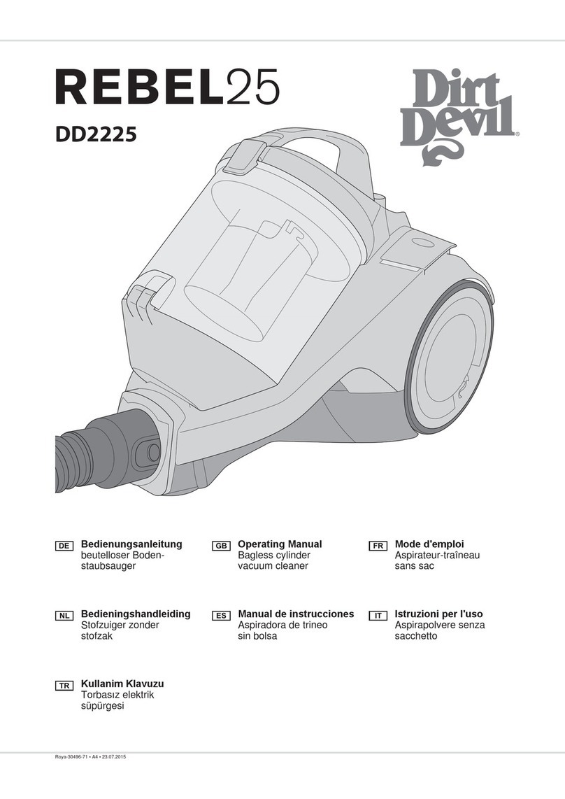 Dirt Devil REBEL25 DD2225 operating manual