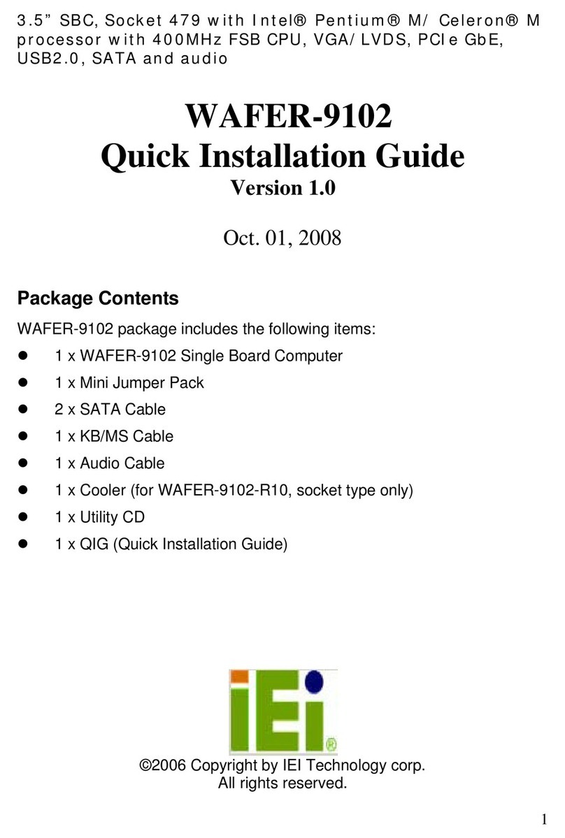 IEI Technology WAFER-9102 User manual