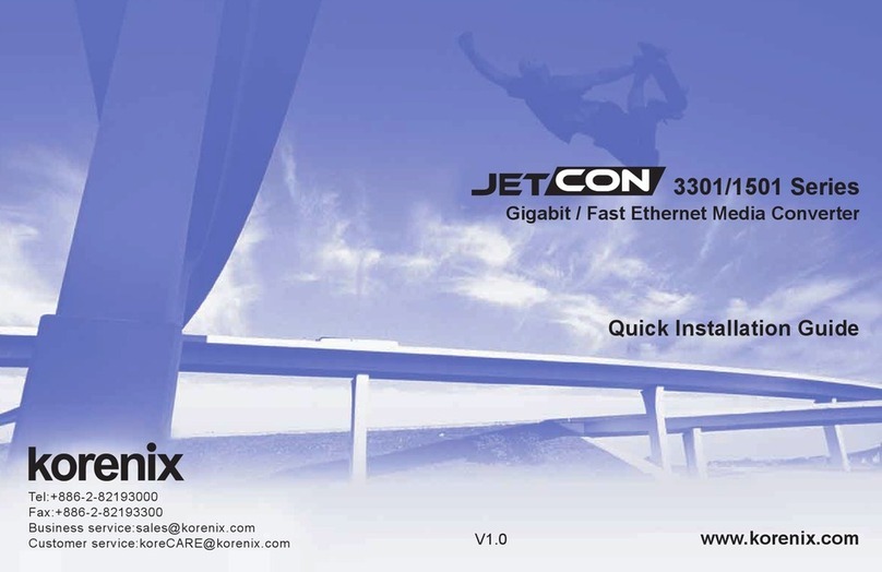 Korenix JetCon 3301 Series Quick installation guide Korenix JetCon 3301 Series Quick installation guide
