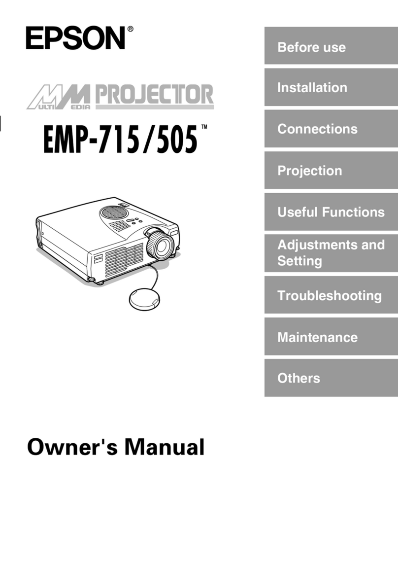 Epson EMP-715 - XGA LCD Projector User manual