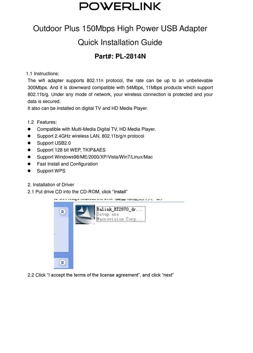 Powerlink pl-2814n Quick installation guide