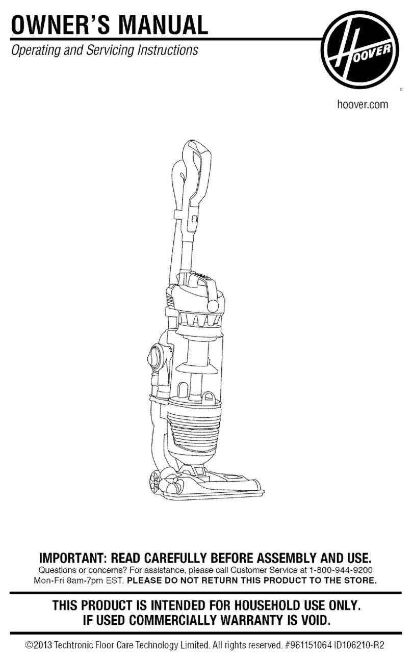 Hoover UH72450 Operating and service instructions