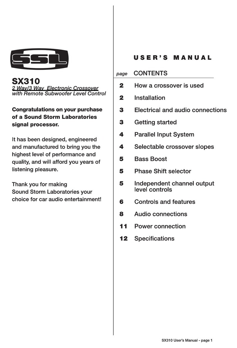 Ssl SX310 User manual
