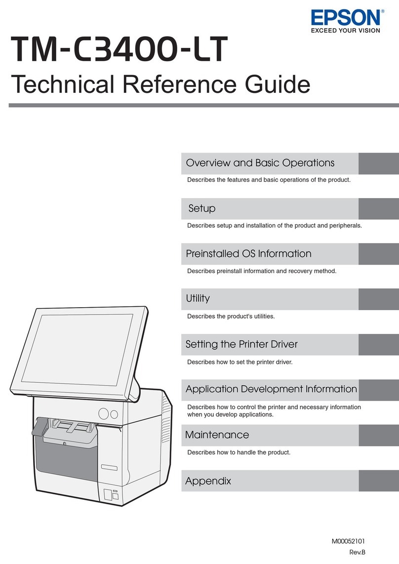 Epson TM-C3400-LT Use and care manual