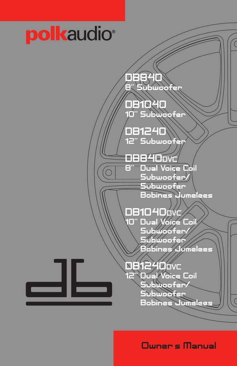 Polk Audio db840 User manual