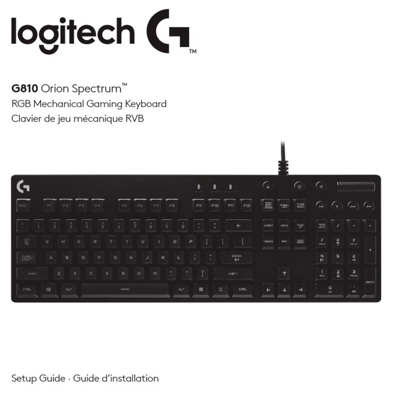 Logitech G810 Orion Spectrum User manual
