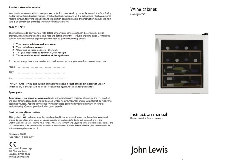 John Lewis JLWF451 instruction manual