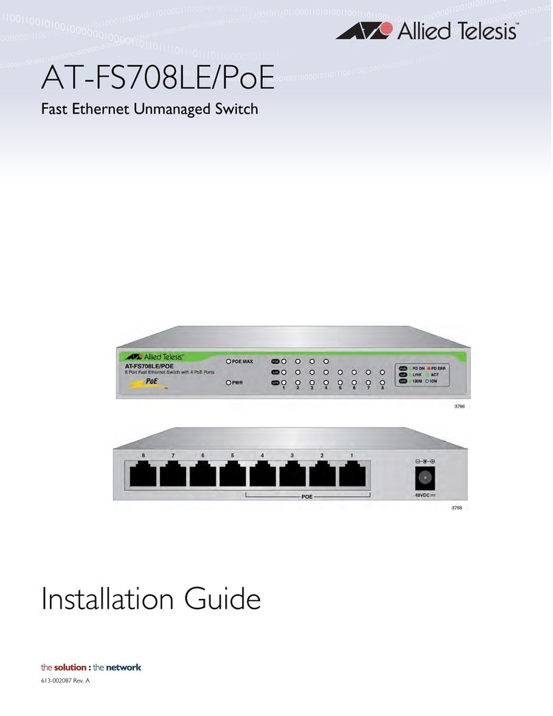 Allied Telesis AT-FS708LE/PoE User manual Allied Telesis AT-FS708LE/PoE User manual