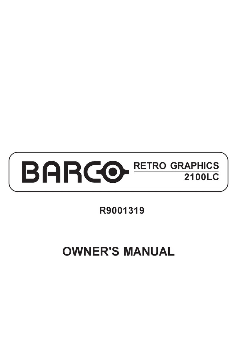 Barco RETRO GRAPHICS 2100LC R9001319 User manual