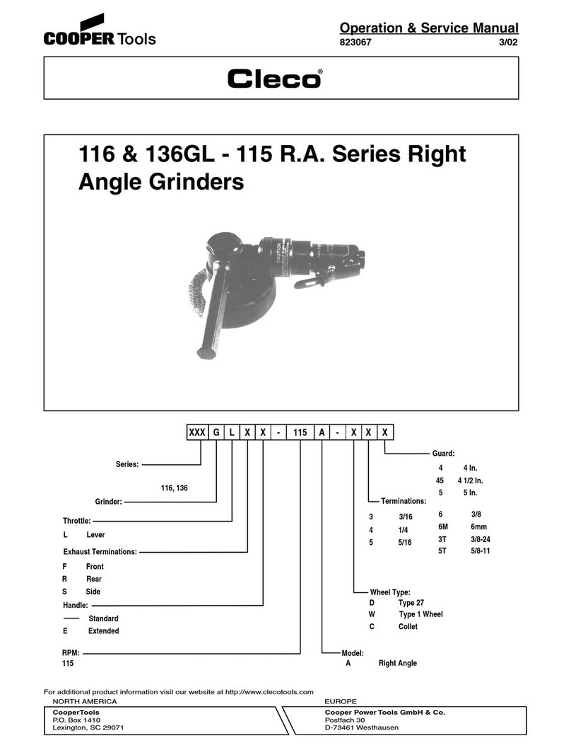 Cleco 116 Installation and operating instructions
