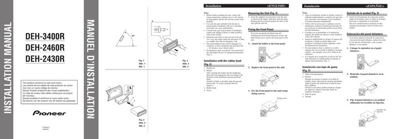 Pioneer DEH-3400R User manual