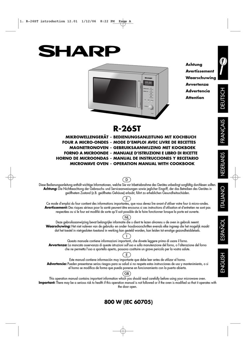 Sharp R-26ST Instruction Manual