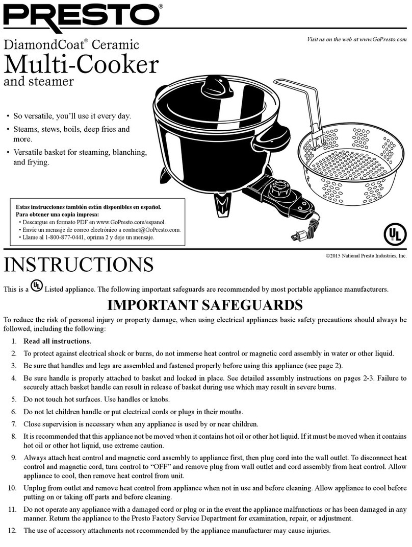 Presto 0600711 instructions