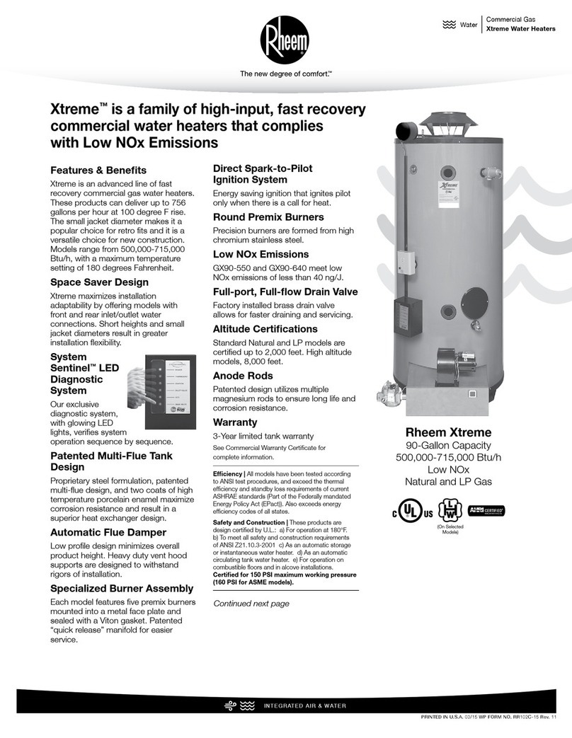 Rheem Xtreme GX90-550 User manual