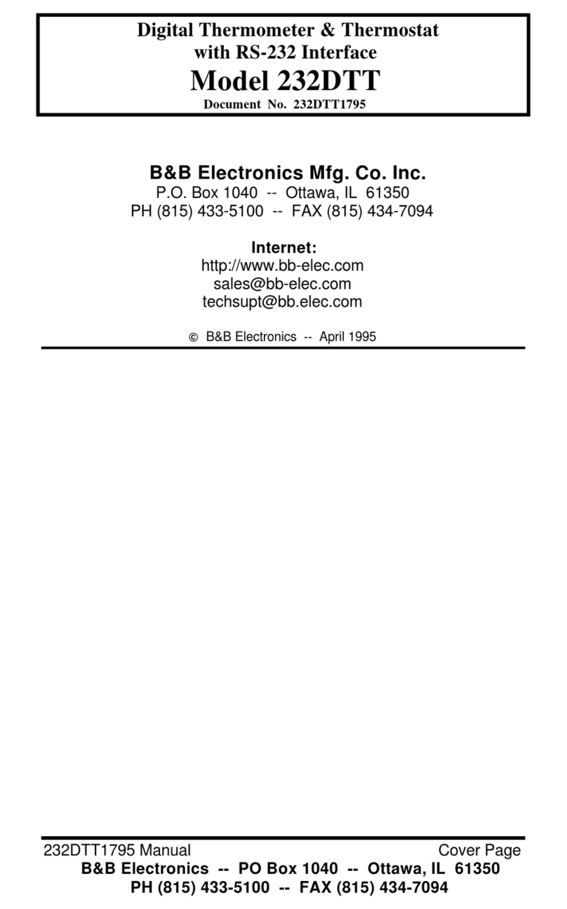 B&B Electronics 232DTT manual