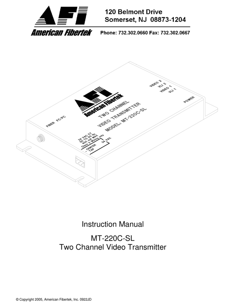 AFi MT-220C-SL User manual