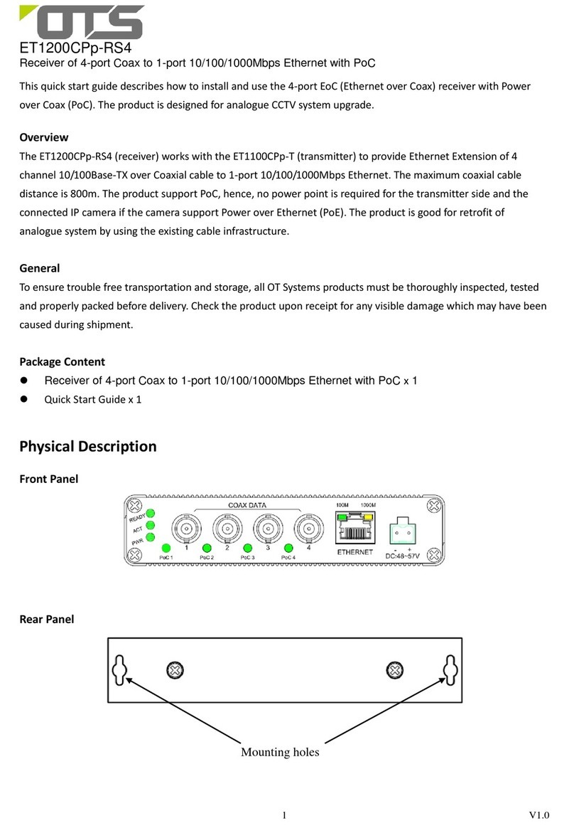 OTS ET1200CPp-RS4 User manual