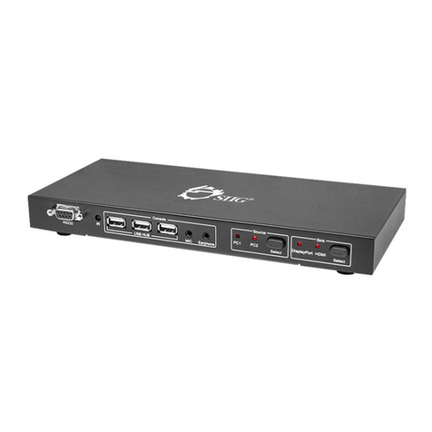 SIIG 2x1 USB DisplayPort KVM Switch with Remote... Quick installation guide