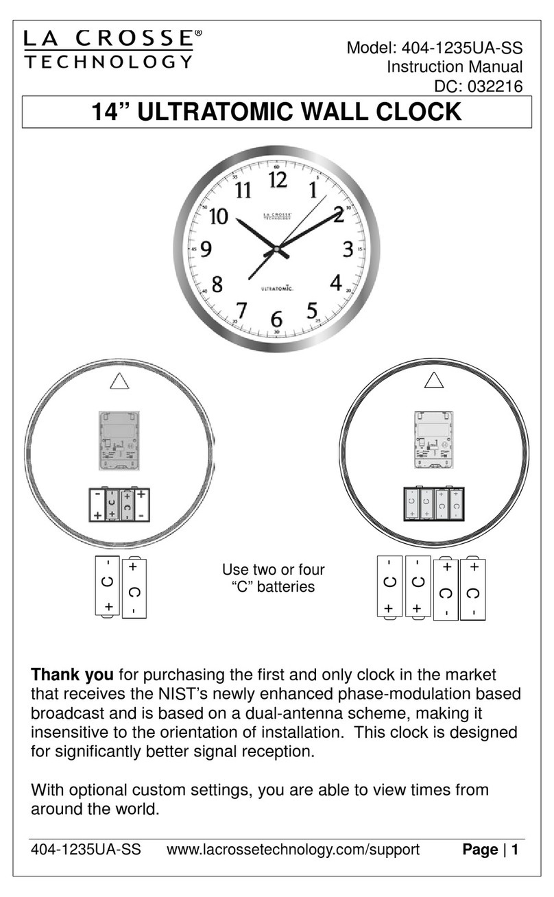 La Crosse Technology 404-1235UA-SS instruction manual La Crosse Technology 404-1235UA-SS instruction manual