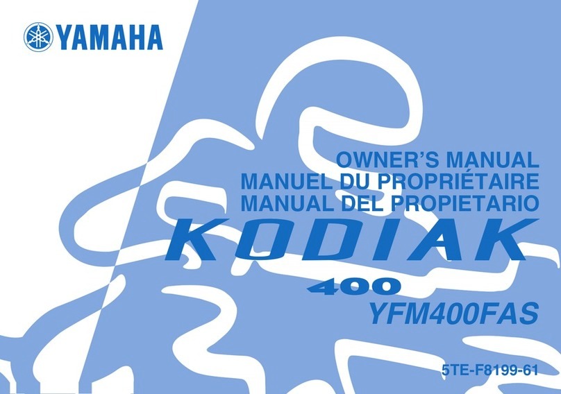 Yamaha KODIAK 400 YFM400FAS owner's manual