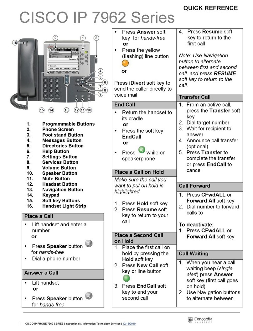 Cisco 7962 User manual Cisco 7962 User manual
