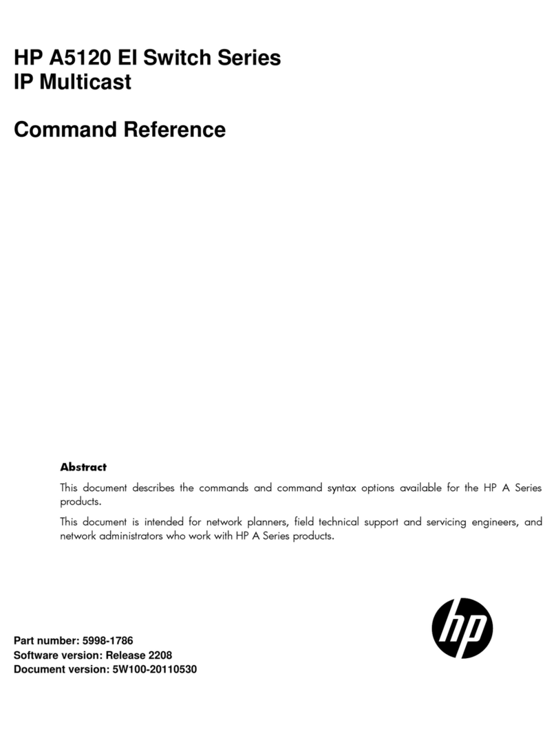 HP A5120 EI Series Installation manual HP A5120 EI Series Installation manual