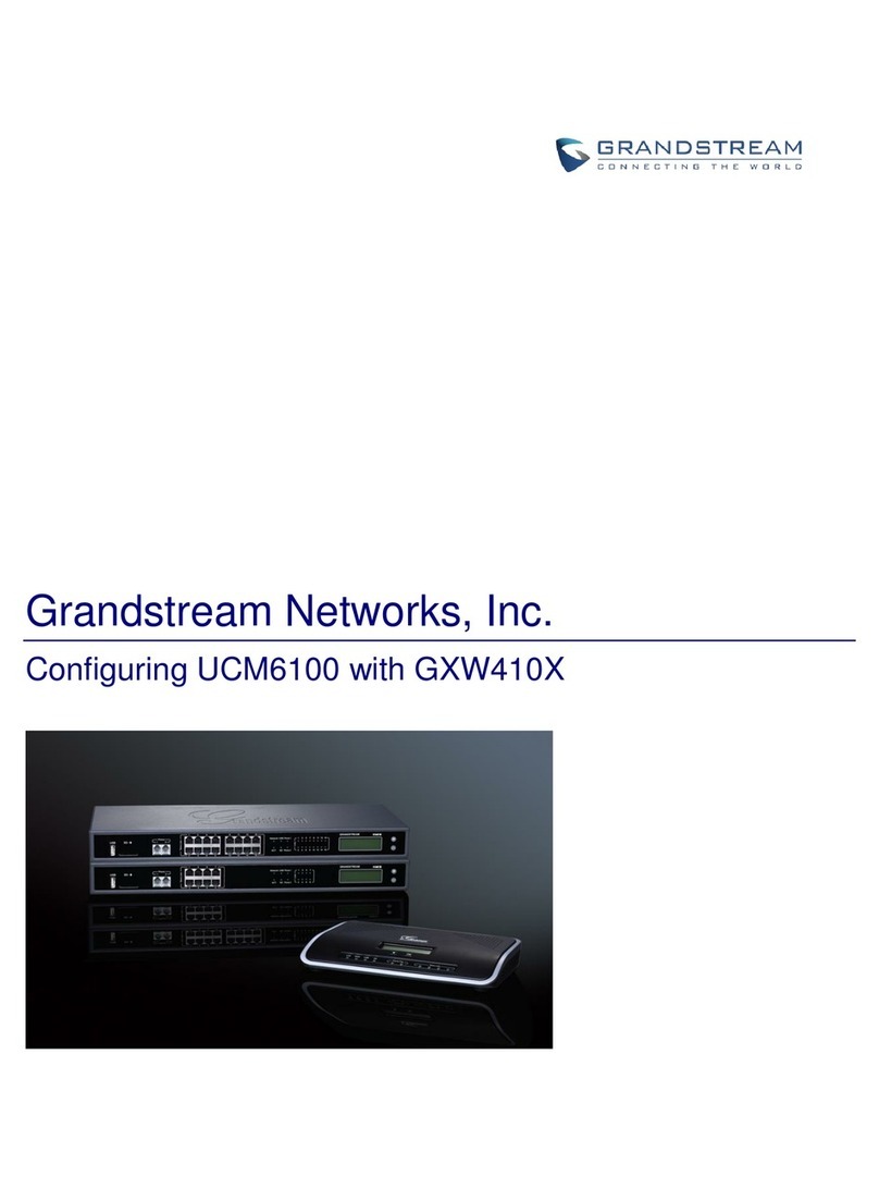 Grandstream Networks UCM6100 Series user manual Grandstream Networks UCM6100 Series user manual