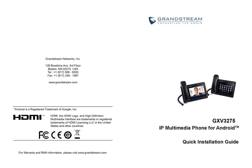 Grandstream Networks GXV3275 User manual