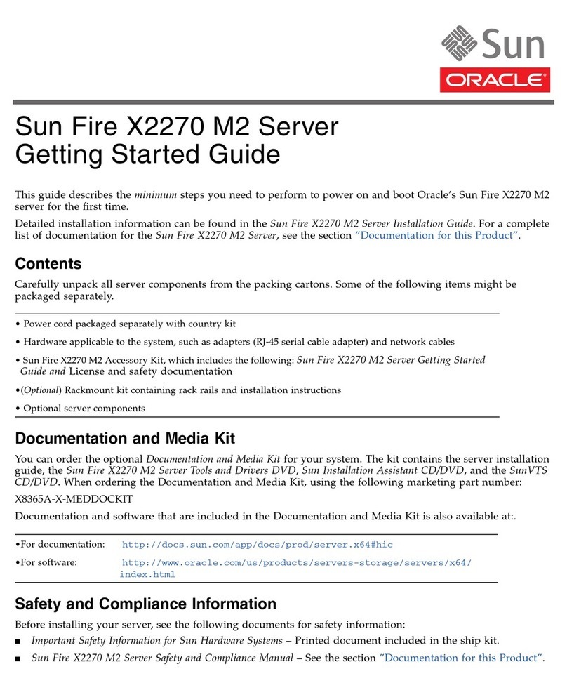 Oracle Sun Fire X2270 M2 Getting started guide Oracle Sun Fire X2270 M2 Getting started guide