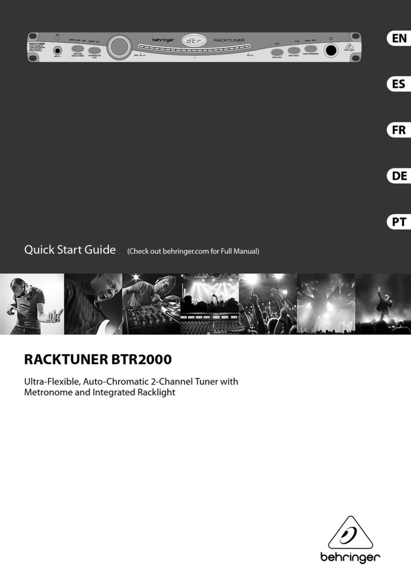 Behringer Racktuner BTR2000 User manual