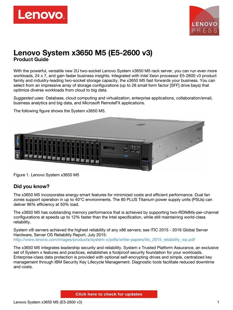 Lenovo x3650 M5 User manual Lenovo x3650 M5 User manual