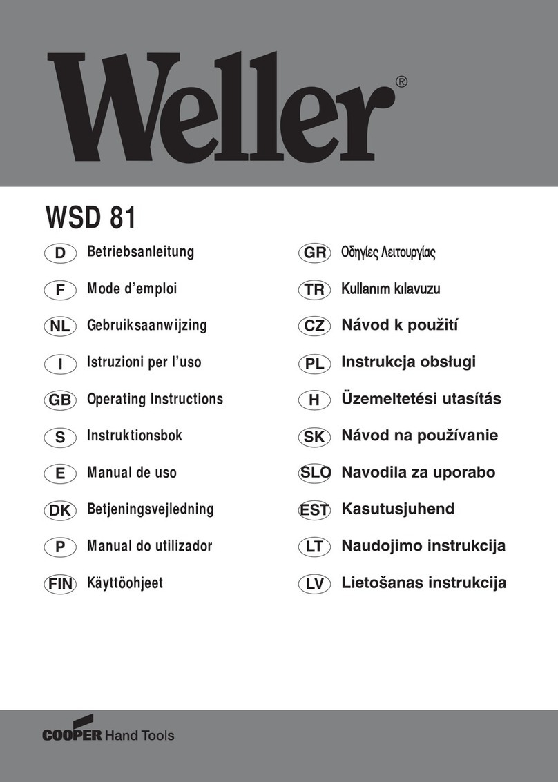 Weller wsd 81 operating instructions