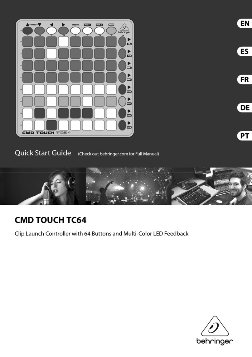 Behringer CMD TOUCH TC64 User manual