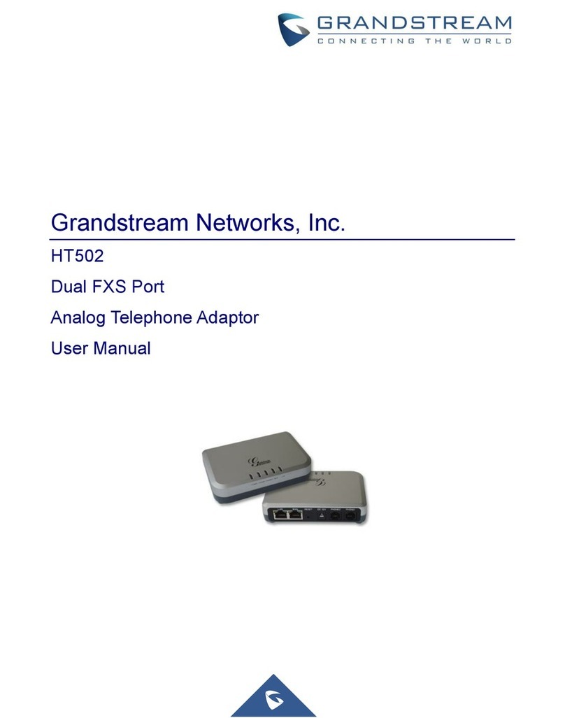 Grandstream Networks DUAL FXS PORT HT502 user manual