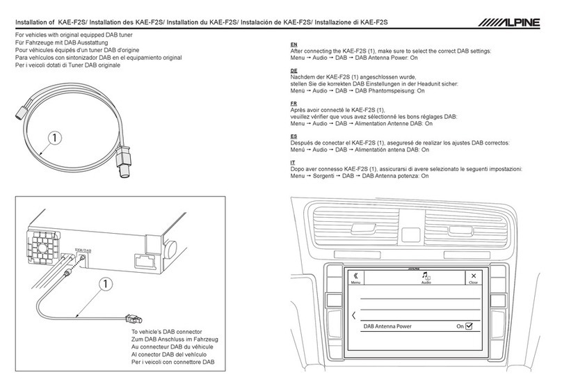 Alpine KAE-F2S User manual